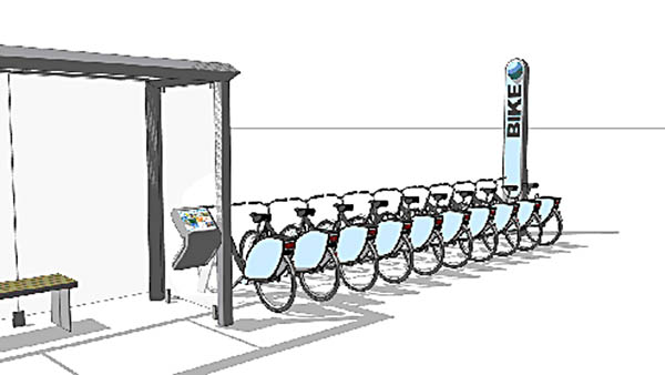 MetroRad Ruhr Verleihstation. Bildquelle: RVR